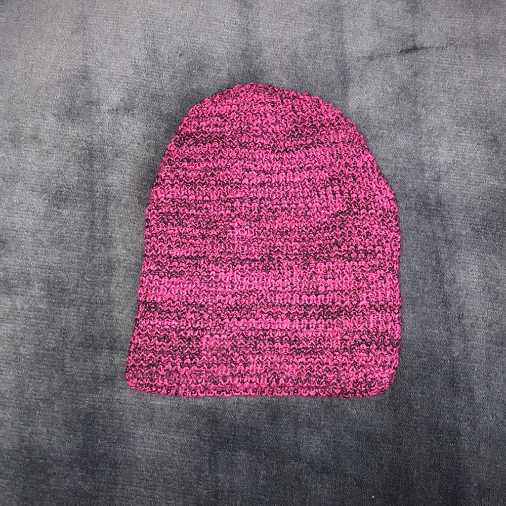 Pink and Black Beanie